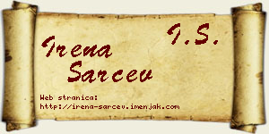 Irena Šarčev vizit kartica